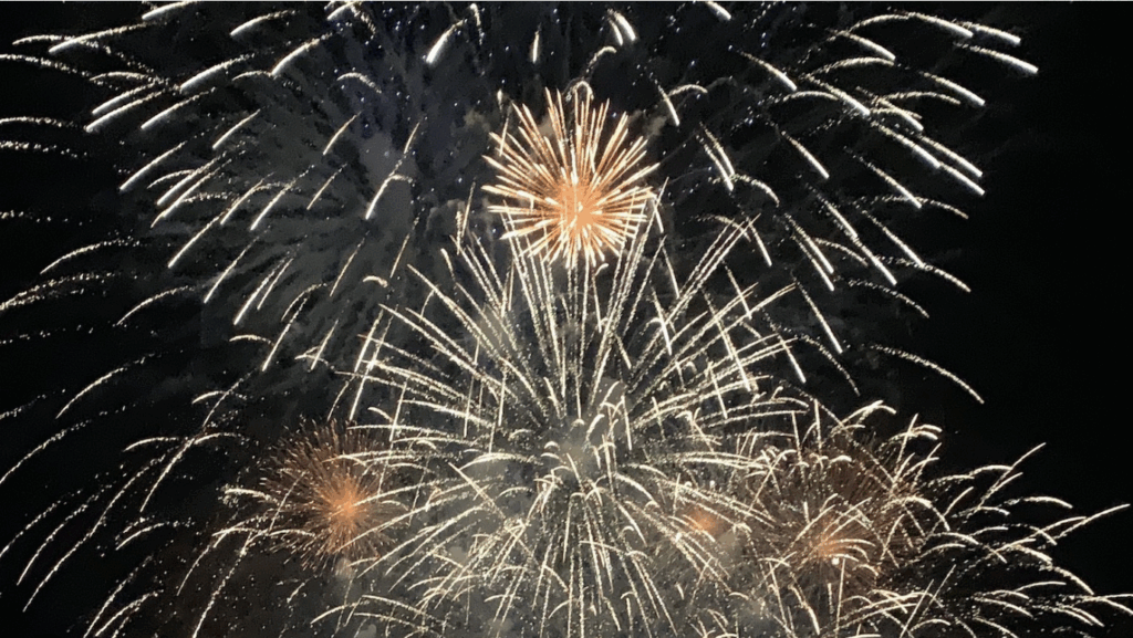 Fireworks on Three Mile Harbor East Hampton  Photo: East Hampton Star 
